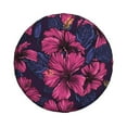thumbnail image 3 of PUREYAH Purple Hibiscus Floral Botanical Rv Spare Tire Cover, Wheel Covers Protectors Universal Fit for Camping Travel Trailer Truck 14 inch, 3 of 6