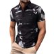thumbnail image 1 of Blusa de Manga Corta, Botón Versátil de la Moda de los Hombres, Blusa de Cuello de Turndown de Bloque de Color, 1 of 9