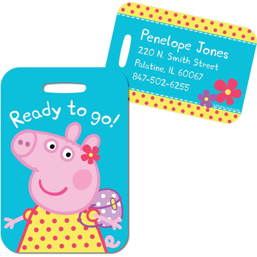 Personalized Peppa Pig Backpack Tags - Walmart.com ...