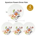 thumbnail image 2 of Round Serving Plate Byzantium Flowers Dinner Plate Set of 4 Appetizer Plates Salad Plates Dessert Plates for Home & Kitchen 10.5" (26.5 cm), 2 of 5