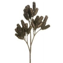 Allstate Glittered Pine Cone Artificial Christmas Spray - 19" - Brown