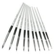 10 Artist Watercolor Painting Brushes Brush Oil Acrylic Flat&Tip Paint