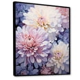 thumbnail image 2 of Designart "Minimalist Purple And White Mums Painting" Mums Floater Framed Wall Art Living Room, 2 of 5