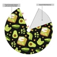 thumbnail image 2 of Rateoe Avocado Toast Print Christmas Tree Skirt 30" for Xmas Holiday New Year Party Circle Tree Mat Ornaments Decoration, 2 of 7