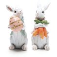 thumbnail image 1 of Easter Bunny Decorations Spring Home Decor Bunny Figurines(Easter White Rabbit 2pcs), 1 of 5