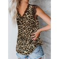thumbnail image 3 of Camiseta sin mangas con cuello Halter para mujer, camisetas camisola holgadas con tiras y cuello en V de ganchillo con encaje, lavable a máquina, mangas con ribete de encaje, sin mangas, 3 of 4