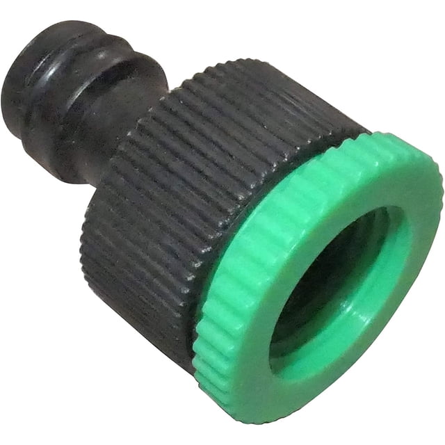 10x Adaptadores de Grifo Rosca Hembra 3/4'' y 1/2" a Conector Rápido Macho 1/2" - Plástico - para Manguera de Jardín Negro