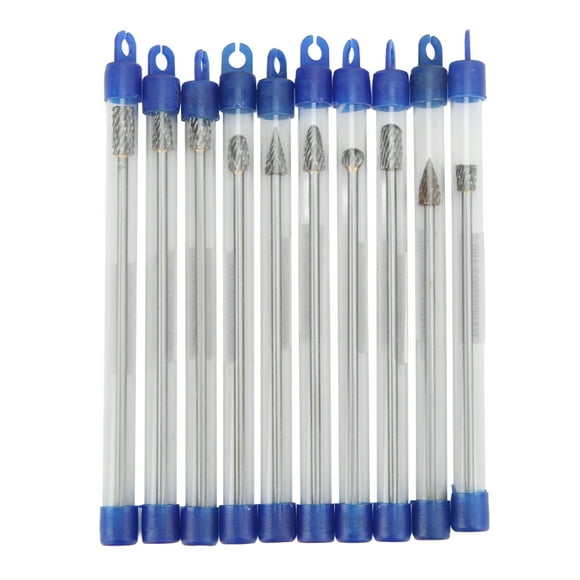 Rotary Burr Set,10 Pcs Double Cut Rotary Tool Bits Double Cut Rotary Set Industry-Leading Standards