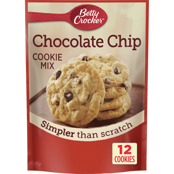 Betty Crocker Chocolate Chip Snack Size Cookie Mix, 7.5 oz - Walmart ...