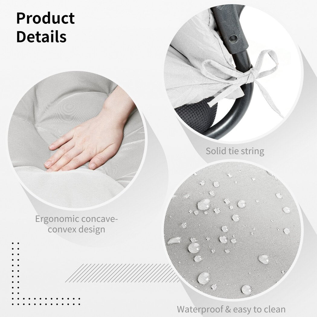 Coussins épais Pour Cha Longue Avec Attaches Pour Canapé 2-3 Places