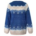thumbnail image 3 of Pntutb Cardigans à Capuche pour Femmes Mode Femmes Manches Longues Imprimé Léopard Patchwork Tricoté Chandail Chaud, 3 of 4