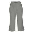 thumbnail image 5 of SIYUDAN Women Pants Ladies Casual Pants Grey Adult Work Pants For Women Trouser Style Lounge Pants Women Wide Leg Pants Fall Pants For Women, 5 of 6