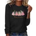 thumbnail image 1 of Birdeem Mode Femmes Décontracté Manches Longues Imprimé Col Rond T-Shirt Ample Blouse Tops, 1 of 1
