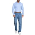 thumbnail image 2 of CAMISAS DE NEGOCIO DE MANGA LARGA PARA HOMBRES INSPIRAR CHIC, PATRÓN A CUADROS, TALLA XL, AZUL, 2 of 5