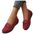 thumbnail image 1 of Mocassins à Talon Compensé Bas pour Femmes, à Enfiler, Penny Loafers, Doux, Décontractés, en Suède, d'Automne, Habillés, Oxfords, Flats, Chaussures pour Dames, 1 of 7