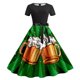 thumbnail image 3 of WILLBEST Vestidos Casuales Vestido Informal de Verano para Mujer, Cuello Redondo, Manga Corta, Cinturón Extraíble, Estampado Oktoberfest Mediana, 3 of 3