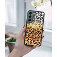 thumbnail image 5 of FINCIBO Soft Rubber Cover Case for Samsung Galaxy S22 6.1" 2022 (NOT FIT Galaxy S22+ / S22 Plus 6.5" 2022/Galaxy S22 Ultra 6.8" 2022), Yellow Glitter Black/White Leopard & Black/Yellow Leopard, 5 of 5