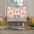 thumbnail image 2 of Yayeee Kitchen Curtains Light Filtering 27"x36" Rod Pocket Short Cafe Window Panel, Hand Drawn Cups, 2 of 7