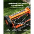 thumbnail image 7 of 16" Manual Push Reel Lawn Mower 5-Blade Adjustable Height Grass Catcher 2 Wheels, 7 of 7