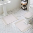 thumbnail image 2 of Vintage Boho Bathroom Rugs Set Farmhouse Green Non Slip Absorbent Soft Bath Mats 3 Piece Set with Bathroom Rug, U-Shaped Floor Mat, Toilet Seat Cover Small Size, 2 of 9