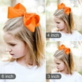 thumbnail image 3 of Southwit Hair Bows for Girls 6PCS Girls Toddler bows Clips Orange Grosgrain Ribbon Alligator Clips Kids Hair Accessories (6inch ×2, 4inch ×2, 3inch ×2), 3 of 5
