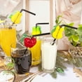 thumbnail image 4 of 100 Pcs Black Plastic Straws Individually Wrapped Flexible Drink Straws 10.2×0.2 Disposable Long Straws for Summer Birthday Wedding Party, 4 of 8