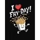 thumbnail image 2 of 1pc Women'S Casual Crew Neck T-Shirt with "I Love Fries Day" Print, Polyester Knit Fabric, Medium Stretch, Geometric Pattern, All-Season Comfort Fit, 2 of 6