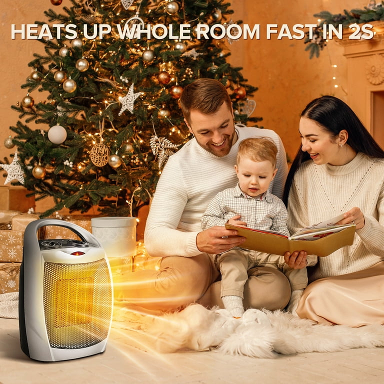 Electactic Compact 1500W Space Heater with Thermostat, Ceramic