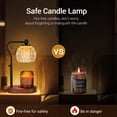 thumbnail image 4 of Candle Warmer, Candle Warmer Lamp with Timer & Dimmer Candle Warmer Height Adjustable for all Size Scented Candles, Candle Warmer with 2 * 50W Bulbs for Home Decor Mothers Day(Gold), 4 of 14