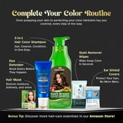 Herbishh Dark Brown Color Shampoo for Gray Hair, Permanent Hair Colour, Men & Women (500 ml)