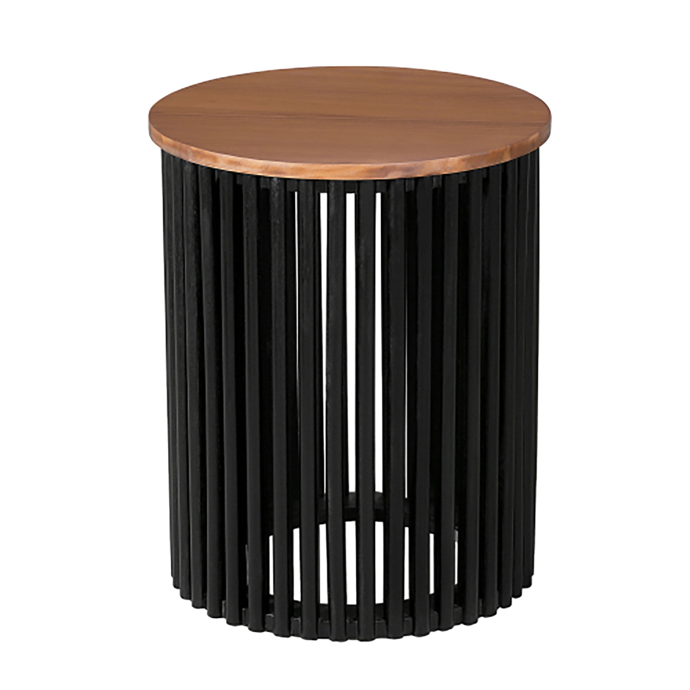 Kevinplus Wood Side Tables for Living Room, Small Space Natural, Black,21.50 Inch