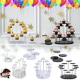 thumbnail image 3 of 12 Tier Acrylic Display Stand, With Stainless Steel Support Layered Round Trays, For Jewelry Cake Dessert Wedding Birthday Party Small Items Storage, 3 of 3