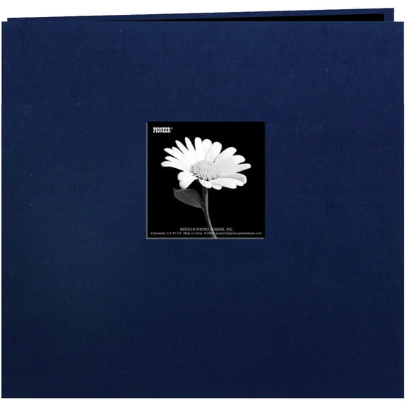 Pioneer Book Cloth Cover Post Bound Album 12"X12"-Regal Navy