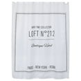 thumbnail image 7 of White Polyester Shower Curtain - 79x71 inches - Black Writing Design, 7 of 7