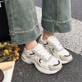 thumbnail image 2 of Domzle Women's Chunky Fashion Sneakers Gym Workout Tennis Shoes Mesh Breathable Athletic Platform Thick Casual Walking Sports Shoes Khaki 42, 2 of 7