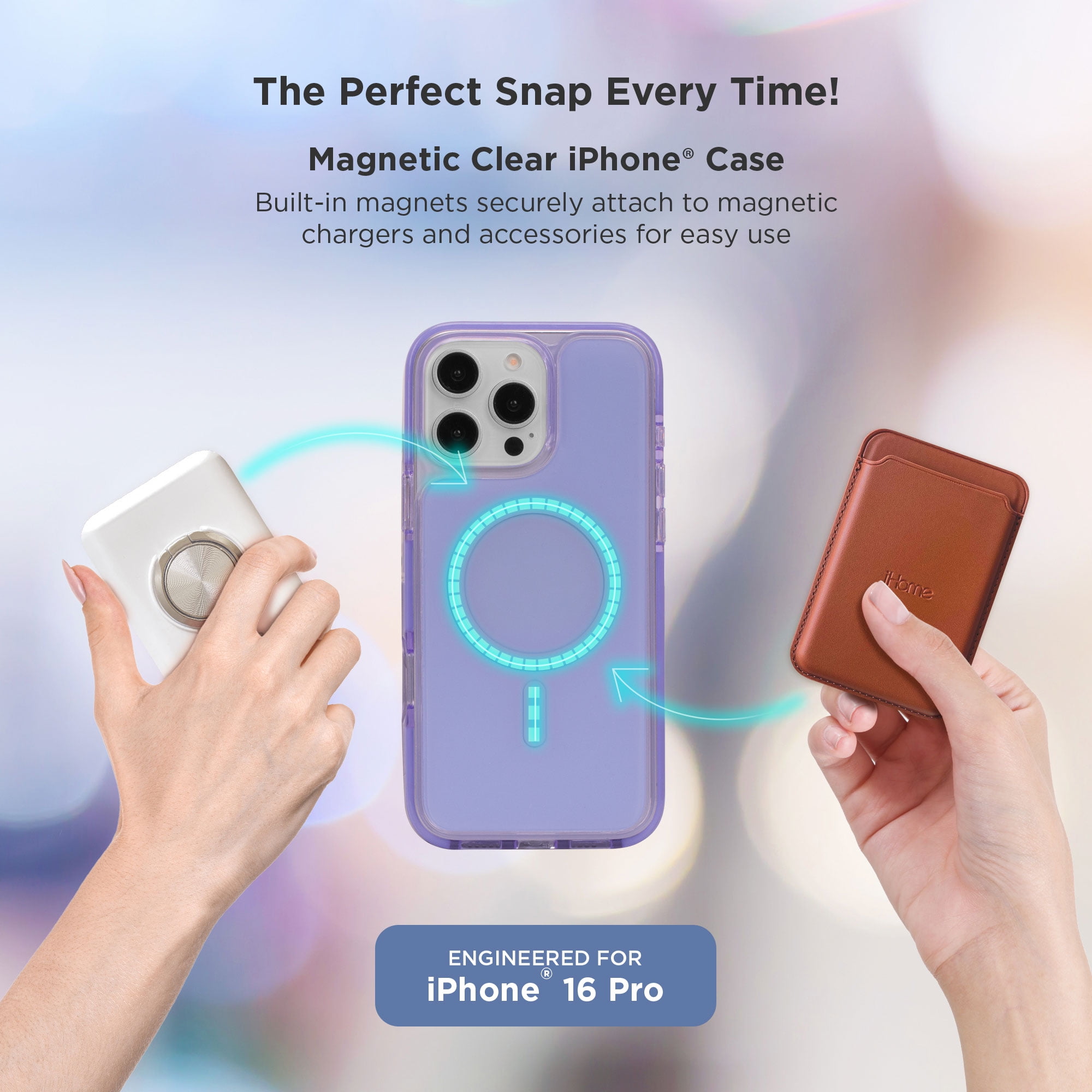 iHome Premium iPhone 16 Pro Max Case, MagSafe Compatible, Drop
