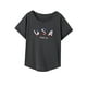 thumbnail image 3 of Camiseta para mujer verano cuello redondo suave cuello redondo camiseta para playa compras calle M, 3 of 7