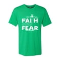 thumbnail image 2 of Wild Bobby, Faith Over Fear Psalm 118:6 White, Inspirational/Christian, Men Premium Tri Blend Tee, Envy, Small, 2 of 3