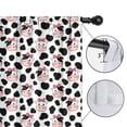 thumbnail image 4 of Blackout Kids Curtains,White Cow Bow Pattern Childrens Insulated Curtains Set Of 2,Bedroom Essentials,Toddler Room Decor 52x63in(132x160cm), 4 of 5