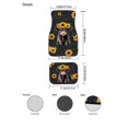 thumbnail image 7 of Renewold Car Floor Mats 4 PCS Universal Fit Heavy Duty Front & Rear Car Carpet for Most Vehicles, Auto Interior Accessories Decor, Highland Cow Sunflower Black Leopard Print, 7 of 7