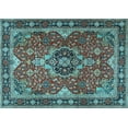 thumbnail image 1 of Ahgly Company Indoor Rectangle Persian Light Blue Traditional Area Rugs, 8' x 10', 1 of 4