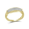 thumbnail image 3 of 10kt Yellow Gold His Hers Round Diamond Square Matching Wedding Set 3/8 Cttw, 3 of 4