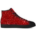thumbnail image 4 of Aidianart Womens Glitter Print High Top Canvas Sneakers High Top Shoes Size 6.5, 4 of 5