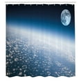 thumbnail image 3 of Ambesonne Space Shower Curtain, Planet Earth and Moon, 69"Wx70"L, Pale Blue, 3 of 5