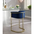 thumbnail image 4 of Meridian Furniture Donatella Navy Velvet Stool, 4 of 5