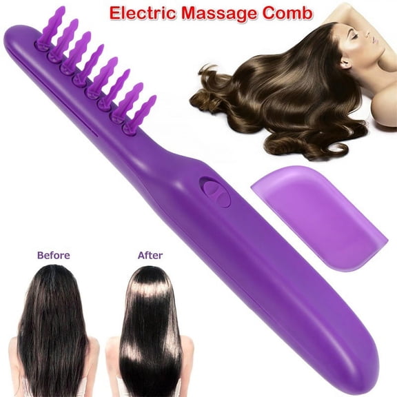 Ustar 2020 New Portable Hair Straightener Comb Electric Detangling Brush Wet and Dry Electric Comb Hair Curly Detangler Brush Scalp Massage Comb for Kids Adult