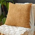 thumbnail image 4 of Sorra Home  Indoor Soft-Textured Knife Edge Square Pillow 24 in - Zazzle Camel, 4 of 5