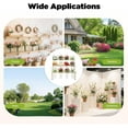 thumbnail image 2 of (12 White Square Buckets and Gold Frame, 3 Tier) Flower Display Stand, Flower Bar Cart Plant Stand with Wheels, Heavy Duty Rolling Plant Display Shelf, Flower Stand for Florist, Patio, and Garden, 2 of 7