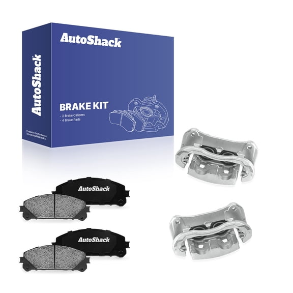 AutoShack Front Brake Calipers   Ceramic Brake Pads Replacement for 2010-2015 Lexus RX350 2008-2013 Toyota Highlander 2018-2021 Lexus NX300 2023 Toyota Crown 6-PC Kit