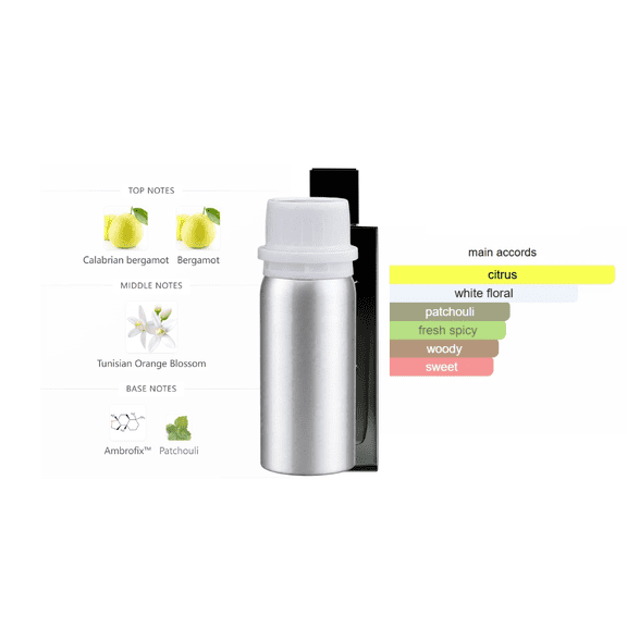Unisex Fragrance Refill , 20% Concentration, Amber Floral Scent, 100 mL Aluminum Bottle EDP, Inspired by MYSLF EDP